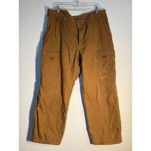 Duluth Trading Co Brown Cargo Work Pants 40x30 100% Cotton Shell